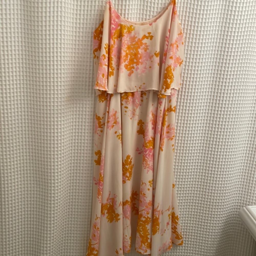 Paper Crown midi floral dress; purchased at Anthropologie
